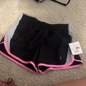 Under Armour Kids Black Shorts with Pink Trim
